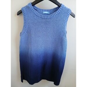 J. McLaughlin Knit Sleeveless Knit Top Sweater Vest Women's size‎ S ombré blue